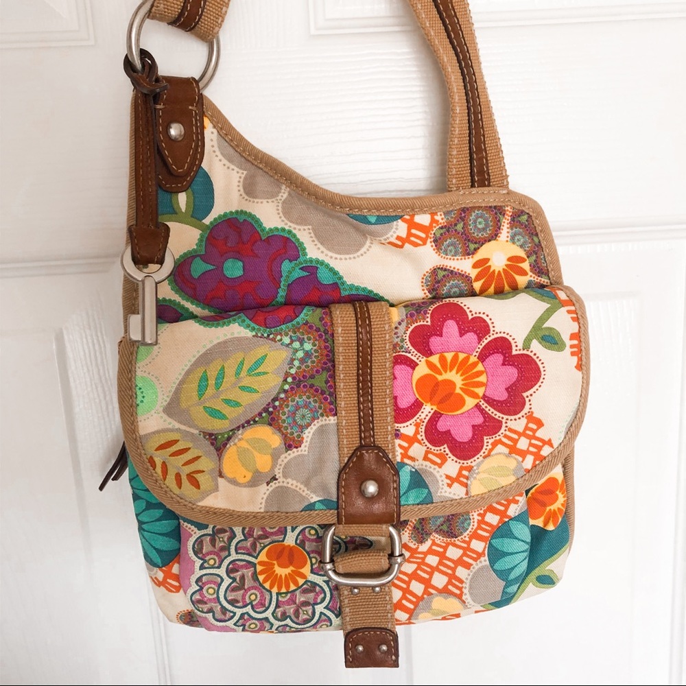 Fossil Floral Crossbody Bag